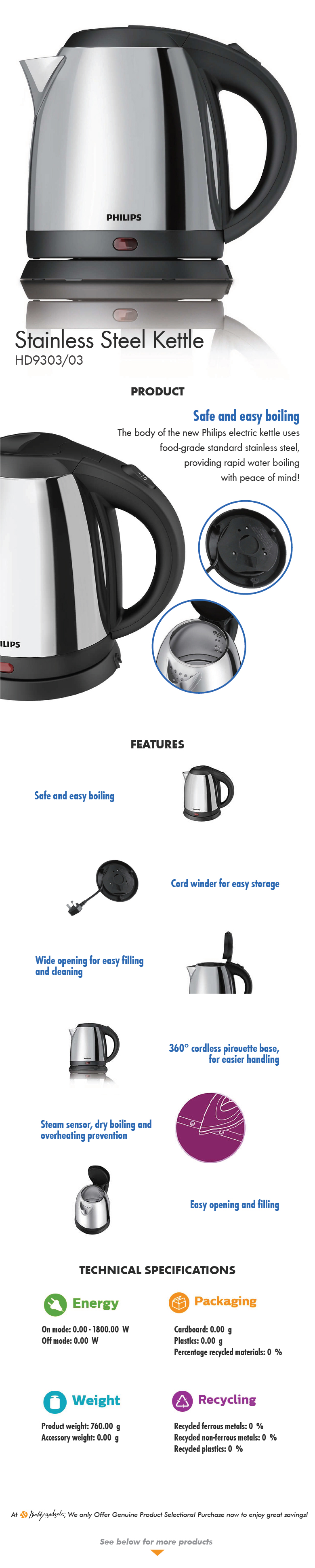 philips kettle hd9303