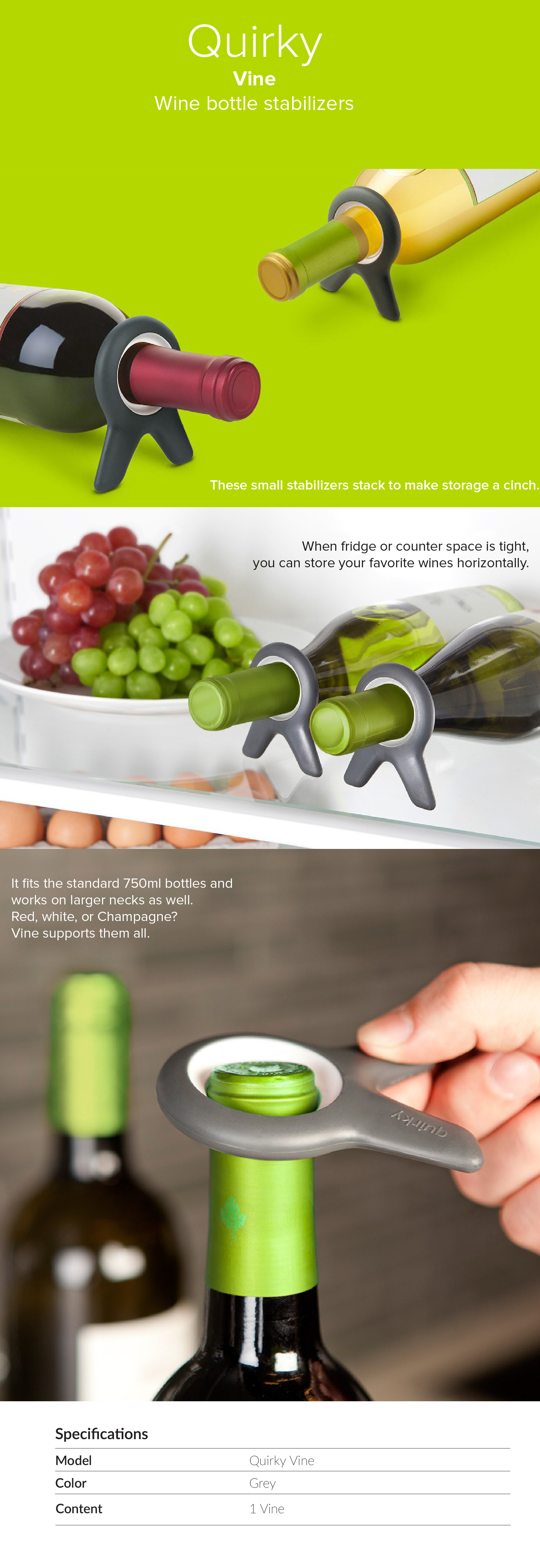 QUIRKY Vine (Wine Bottle Stabilizers) PD