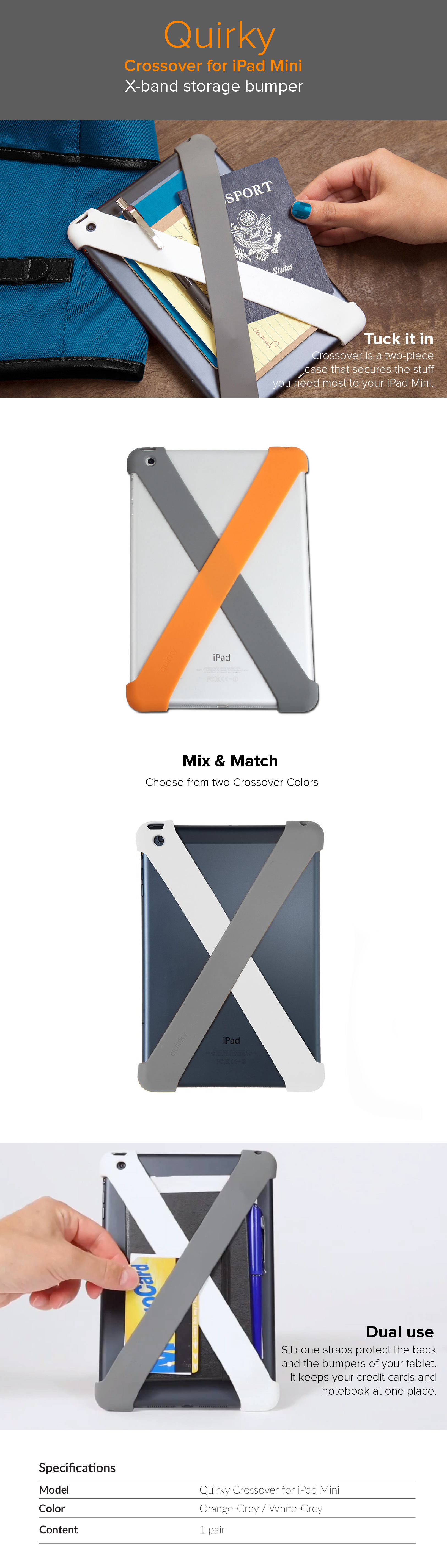 Quirky iPadMini Crossover (X-Band Stoagrage case)