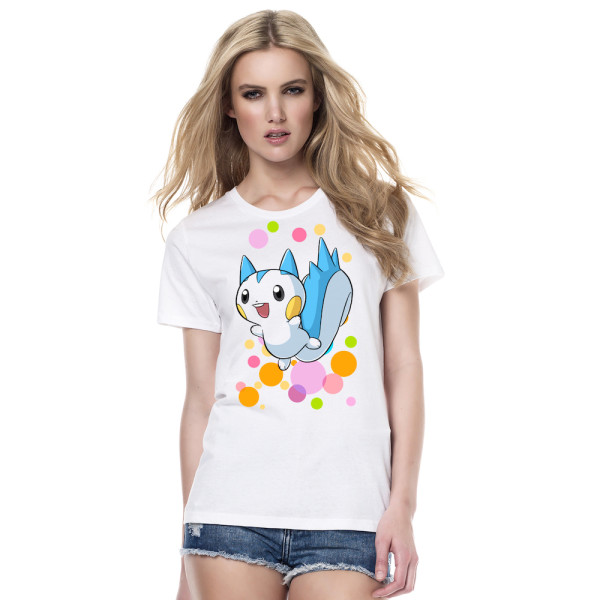JM's T Shirt with Pokemon Pachirisu Print in White