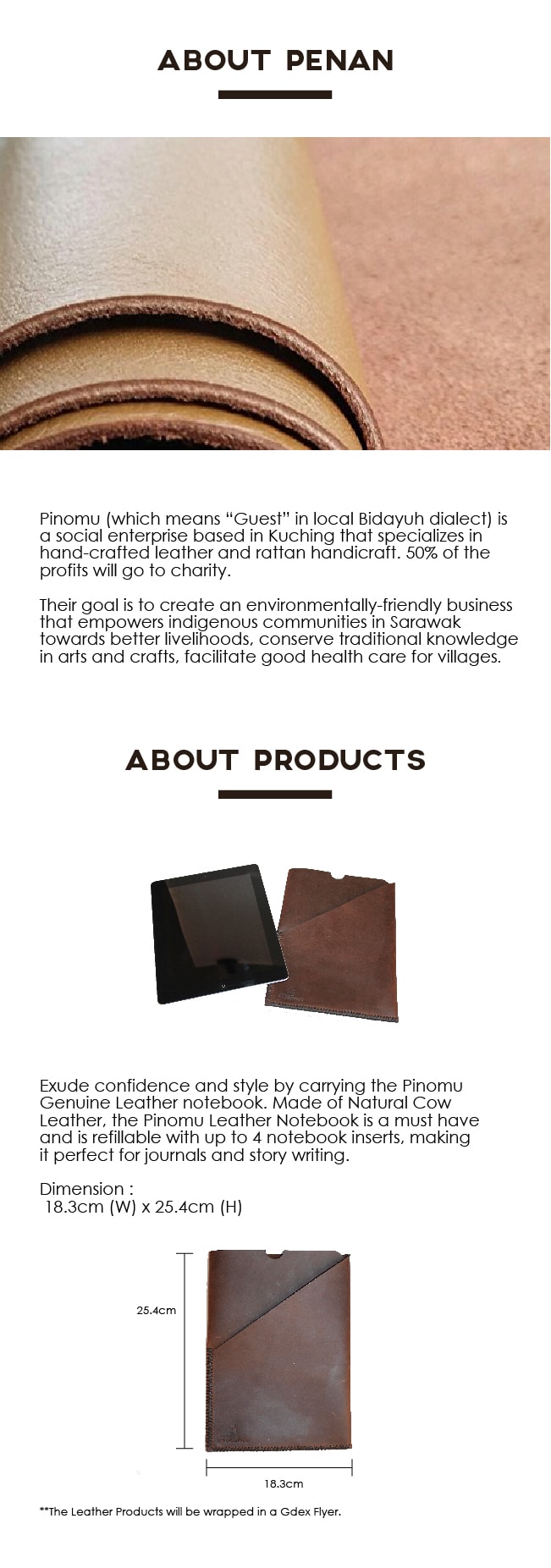 Pinomu Genuine Leather iPad Air Sleeve
