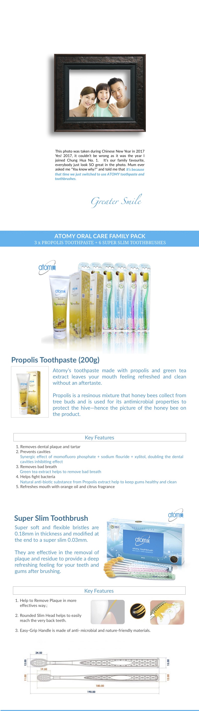 ATOMY Oral Care Family Pack