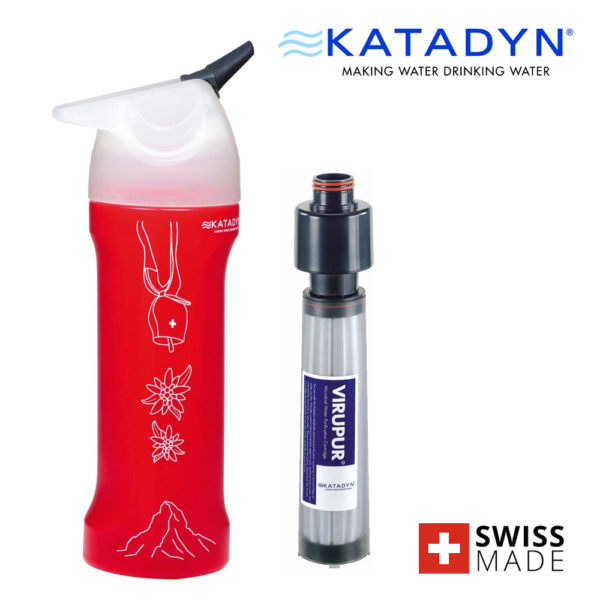 KATADYN MyBottle Swiss Made Water Purifier with Filter (Red)